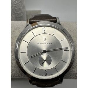 Lilienthal Berlin The Classic Mens Watch LI0382112G00101 New Battery 42MM 8" R87